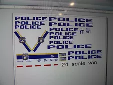 Philadelphia PA Police Panel Van Decals 1:64 two for one money