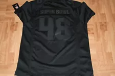 NIKE SUPER BOWL 48 BLACK LIMITED EDITION MENS FOOTBALL JERSEY - SIZE LARGE