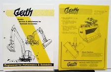 1991 Geith Excavator Attachment Specifications Construction Sales Brochure