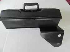 John Deere Tractor Plastic Tool box nice! 16"x5" with Mounting Bracket