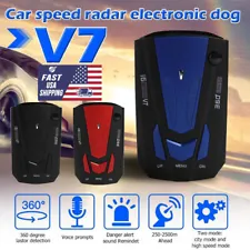 Car Anti-Police Speeding Laser Radar Detector Voice Alert Warning 16 Band 360°