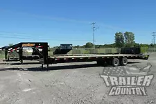 NEW 2024 8 X 35 (30+5) Dual Tandem 10 Ton Deck Over Equipment Gooseneck Trailer