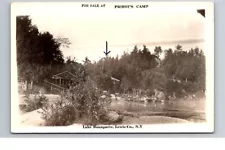 Lake Bonaparte, Lewis Co NY 1939 RPPC photo postcard, for sale at Priest's Camp