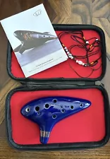 Awef 12-Hole Ocarina With Songbook Blue Gradiant