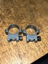Ruger Silver Scope Rings No.1 Mini 14 1” Silver Rings Matte Finish Medium