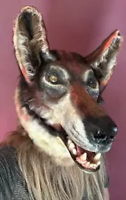 Brown Wolf Resin Fursuit Head Mask