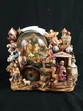 Christmas Nativity Snow Globe With Insence Burner And Music Box