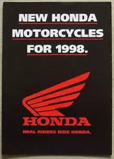 HONDA MOTORCYCLES Sales Brochure For 1998 CBR900RR CBR1100XX CB750 CG125 XRV750