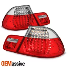 For 2003-06 BMW E46 325Ci 330CI M3 Coupe Model Red Clear LED Tail Brake Lights (For: 2003 BMW M3)