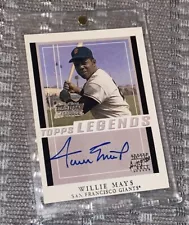 2003 Topps Willie Mays Giants On-Card Autograph Team Topps Legends Auto #TT-WM