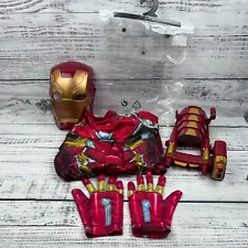 Iron Man Boys Halloween Costume With Gauntlet 2 Bullets Gloves Mask Suit