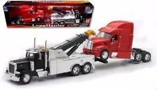 NEWRAY PETERBILT TOW TRUCK WITH PETERBILT CAB SEMI TRUCK 1/32 DIECAST SS-12053