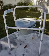 Steel Folding Bedside Commode - Never Used