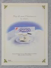 1990 Magazine Advertisement Page White Fudge Covered Oreo Cookies Print Ad