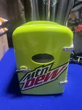 Mountain Dew 6 Can Mini Refrigerator Model MIS134MD Lime Green Tested Working