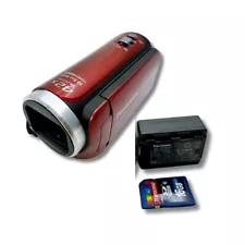 Panasonic HC-V100M Full HD Video Camera Camcorder Red w/Battery, 16GB SDCard BNB