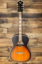 Damaged- Recording King Dirty 30 Acoustic-Electric OOO Guitar w/Gold Foil #R9827