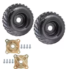 Pair 22x10-10 Tire Rim 10" Wheels+24T Axle Hub For ATV Go Kart Dune Quad Buggy