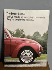 Original 1971 Volkswagen Super Beetle Sales Brochure Catalog Convertible Sedan