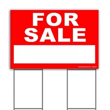 24x36" FOR SALE Yard Signs Large Waterproof Double-Sided Print + Step-Stakes