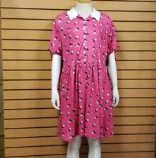 Unique Vintage Womens Dress Size 2X / 18 New Cats in Teacups Short Sleeve