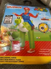 Nintendo Mario Riding Yoshi Inflatable Child( M7/8) Costume Super Mario Bros