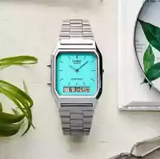 Casio AQ-230A-2A2 Vintage Trending Teal Blue Dial Analog Digital Unisex Watch