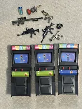 Fortnight 1/12 Scale Arcade Machines & Weapons Lot Diorama 6” Gi Joe Marvel SW