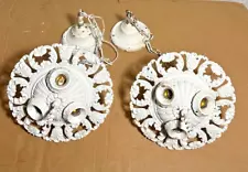 Decorative Matching Antique 3 Socket Hanging Light Fixtures Chandeliers Chic