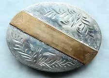 Vintage Hand Made Engraved Western Trophy Belt Buckle