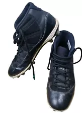 DIY Jordan 11 Retro TD High Football Black Cleats Mens Size 12 Style #ao1561-011