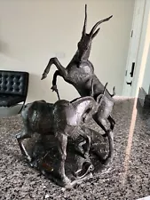 Hunt Diederich 1917 “Fighting Goats” Bronze Sculpture