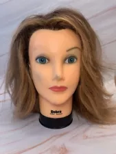 Deluxe Debra D804 Cosmetology Mannequin Head 100% Real Human Hair By BERMAX