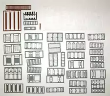 Tichy Train Group Windows, Doors & Parts Assortment (164) -- N 2540