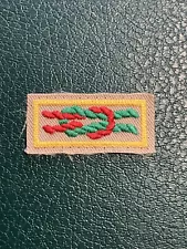 BSA, Arrow of Light Award Uniform Square Knot Patch on Khaki Used