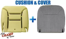 1996 Chevy Tahoe C/K Suburban-Driver Side Bottom Cloth Seat Cover & Cushion Gray