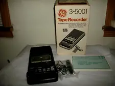 VINTAGE 1977 GE CASSETTE & TAPE RECORDER #3-5001 NEW IN BOX W/INST BATTERY OP