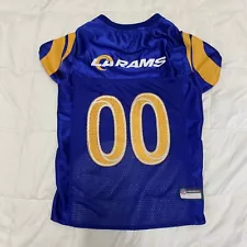 Dog NFL Pet Jersey XL Los Angeles LA Rams Blue Gold Lightweight Costume Light