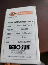 Vintage NOS Kero-Sun Wick Type 6 Omni 15 Moonlighter Cotton #005025