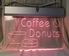 Coffee & Donuts Hanging Window Sign Just Under 12"x8.5"