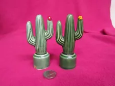 Vintage Potted Saguaro Cactus Salt and Pepper Shakers Ceramic 98