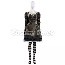 Alice Madness Returns Alice Cosplay Costume Steamdress Halloween Outfit C09131