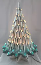 Volcano Lava Light Up Ceramic Christmas Tree 19” Tall Vintage Mold Custom Rare