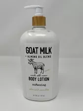 Home & Body Co GOATS MILK ALMOND VANILLA Softening Body Lotion 27 Oz