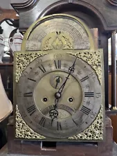 Georgian 8 Day Longcase Movement And Brass Dial 11.75ins X 17ins Working Order