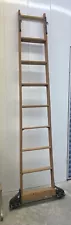 8ft -Loft Library LADDER Rolling With Hook Top ~