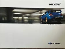 Subaru Impreza WRX STi Car Range Original Car Sales Info Brochure Spec Features