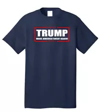 Donald TRUMP President T Shirt Official Logo Navy Make America Great Again!