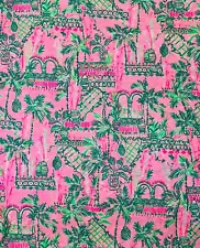 Lilly Pulitzer Slub Cotton Fabric Print Mandevilla Baby Always Worth It 36"x 60”