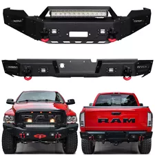 For 2002-2005 Dodge Ram 1500 Steel Front or Rear Bumper with D-Rings & Lights